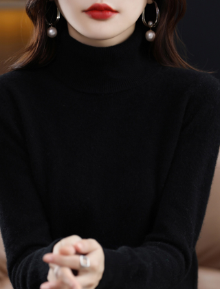 Women's Cashmere Sweater | Turtleneck Long Sleeve Knit