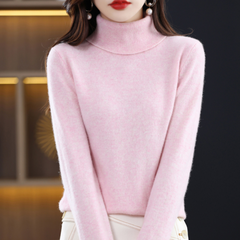 Women's Cashmere Sweater | Turtleneck Long Sleeve Knit