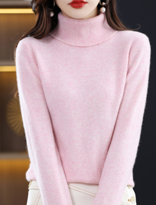 Women's Cashmere Sweater | Turtleneck Long Sleeve Knit