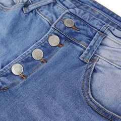 Women's Low Rise Bootcut Jeans | Flared Leg Button Closure Denim