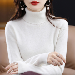 Women's Cashmere Sweater | Turtleneck Long Sleeve Knit