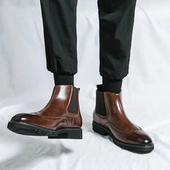 Chelsea boots met brogue detailing