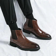 Chelsea boots met brogue detailing
