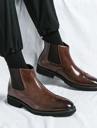 Chelsea boots met brogue detailing