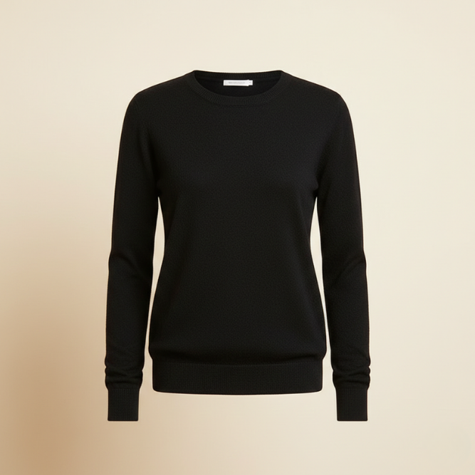 Women's Cashmere Sweater | Round Neck Long Sleeve Knit Regular Fit
