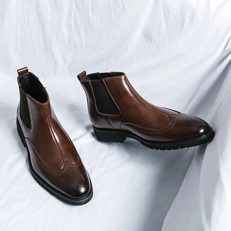 Chelsea boots met brogue detailing