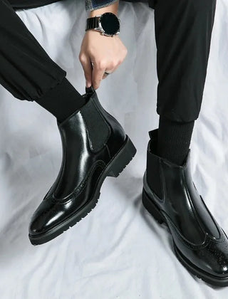 Chelsea boots met brogue detailing