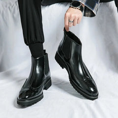 Chelsea boots met brogue detailing