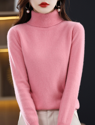 Women's Cashmere Sweater | Turtleneck Long Sleeve Knit