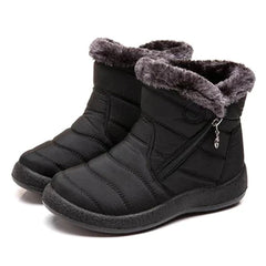 Women's Snow Boots | Faux Fur Collar Quilted Ankle Waterproof