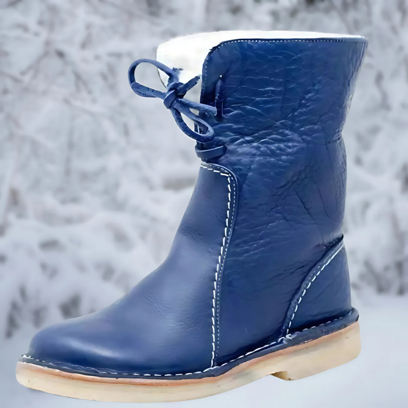 Women's Waterproof Winter Boots | Lace-Up Leather Fleece-Lined Crepe Sole