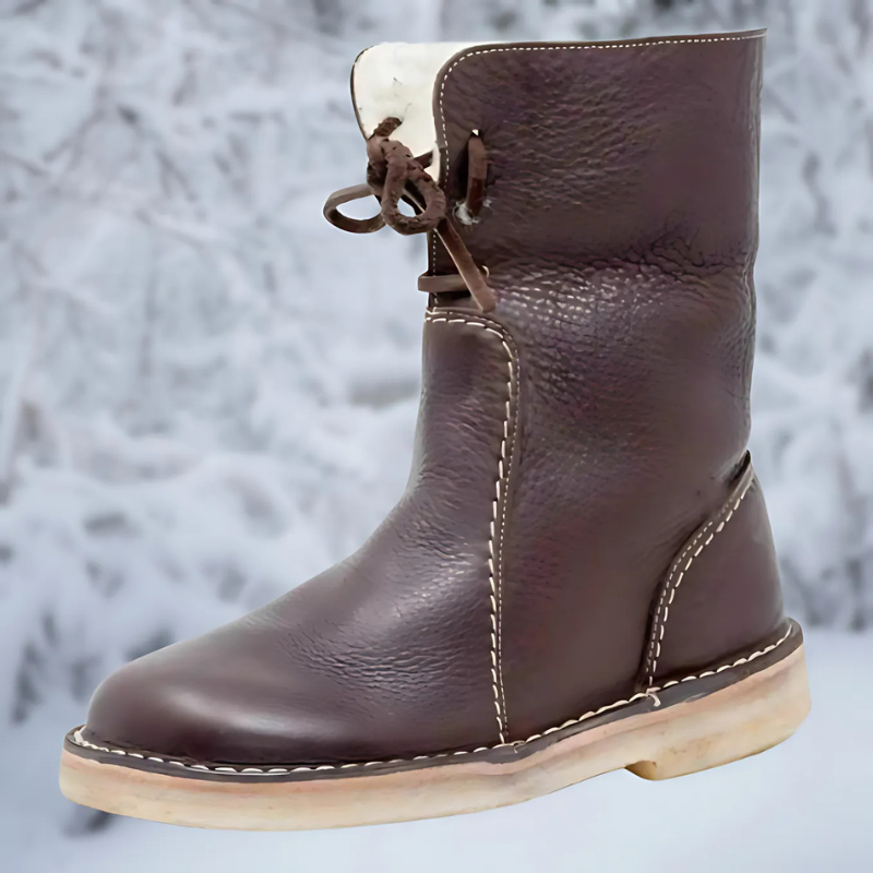 Women's Waterproof Winter Boots | Lace-Up Leather Fleece-Lined Crepe Sole