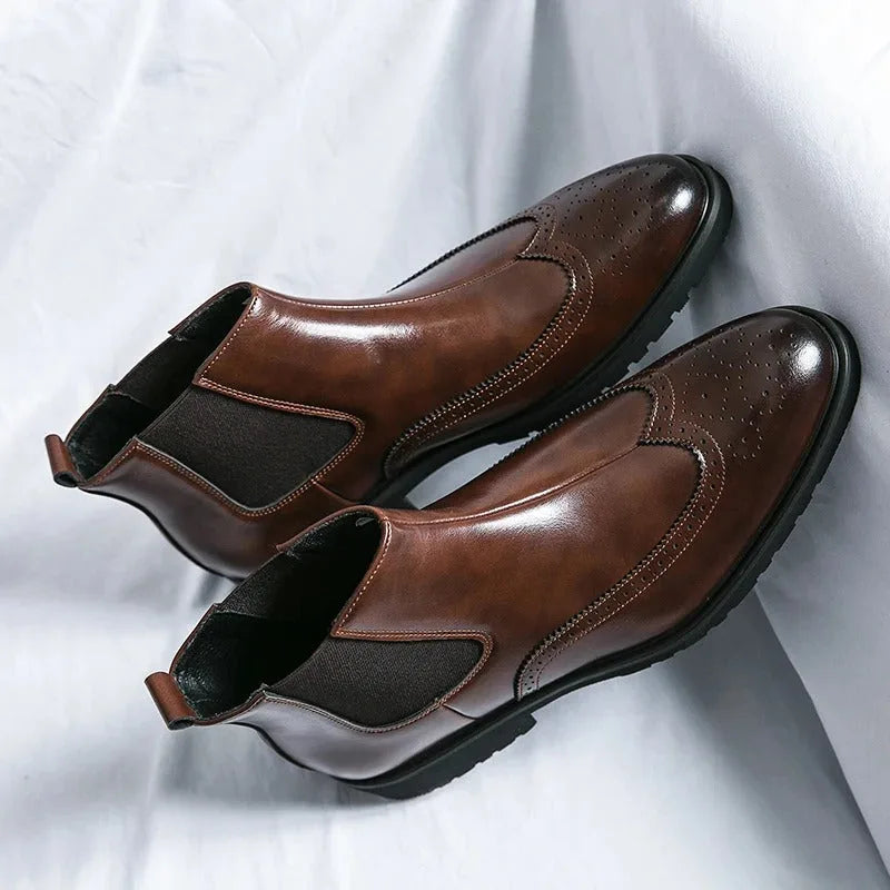Chelsea boots met brogue detailing