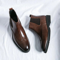 Chelsea boots met brogue detailing