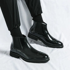 Chelsea boots met brogue detailing