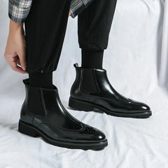 Chelsea boots met brogue detailing