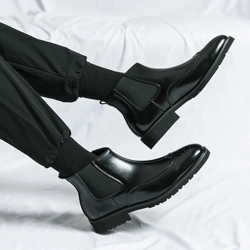 Chelsea boots met brogue detailing